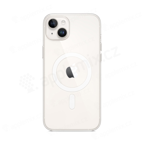 Originálny kryt pre Apple iPhone 14 Plus - MagSafe - plast / guma - priehľadný