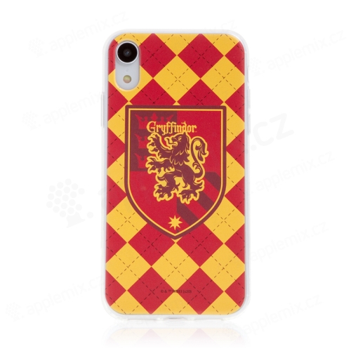 Kryt Harry Potter pre Apple iPhone Xr - gumový - s emblémom Nebelvíru