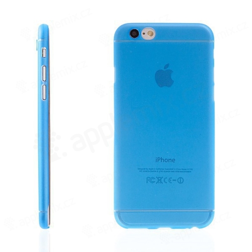 Ultra tenký plastový kryt pre Apple iPhone 6/6S - s prvkom/výstupom na ochranu skla fotoaparátu - modrý