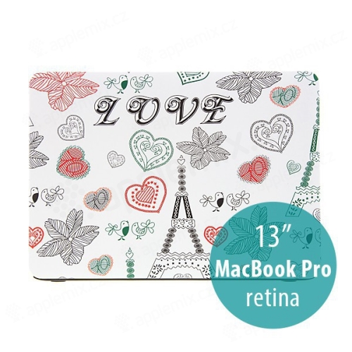 Plastové puzdro pre Apple MacBook Pro 13 Retina (model A1425, A1502) - Eiffelova veža