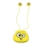 Sluchátka JELLIE MONSTERS - 3,5mm jack - špunty + obal - barevné příšerky - Deman - žlutá