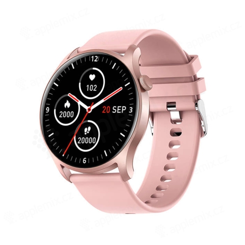 Fitness chytré hodinky COLMI Sky 8 - tlakoměr / krokoměr / měřič tepu - Bluetooth - vodotěsné - růžové