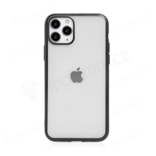 Kryt FORCELL Electro Matt pro Apple iPhone 11 Pro Max - gumový - průhledný / černý
