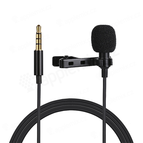 Mikrofon pro Apple iPhone / iPod / iPad / Mac - profi - externí - klipový - 3,5mm jack - černý