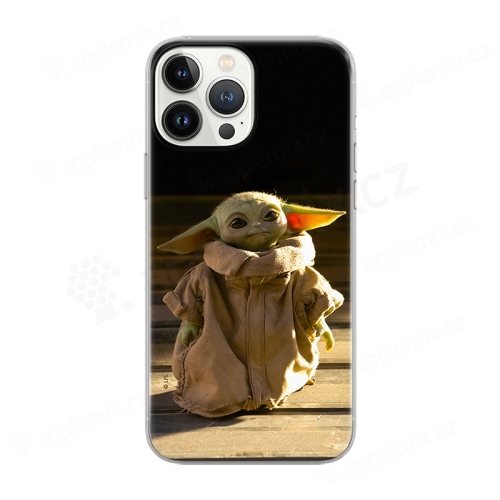 Kryt STAR WARS pre Apple iPhone 12 / 12 Pro - Mandalorian / Baby Yoda - gumový - čierny