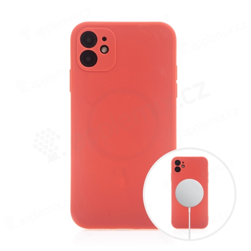 Kryt pro Apple iPhone 11 - MagSafe magnety - silikonový - červený