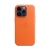 Originální kryt pro Apple iPhone 14 Pro - MagSafe - kožený - oranžový