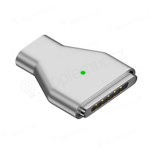 Apple MacBook adaptér / redukcia - USB-C / MagSafe 3 - Kov - Strieborný - Rovný