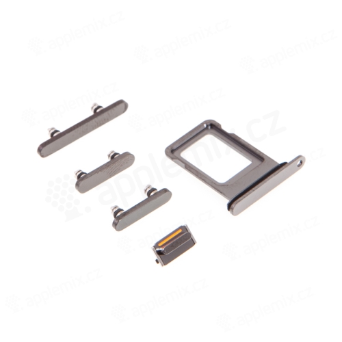 Rámeček / šuplík na Nano SIM + boční tlačítka pro Apple iPhone 13 Pro / 13 Pro Max - šedý - kvalita A+