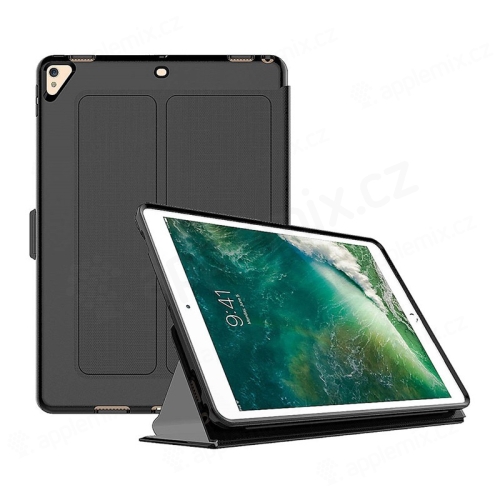 Pouzdro pro Apple iPad Pro 10,5" / Air 10,5" (2019) - stojánek + funkce chytrého uspání - guma / umělá kůže - černé