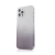 Kryt pre Apple iPhone 12 / 12 Pro - farebný prechod - gumový - priehľadný / sivý