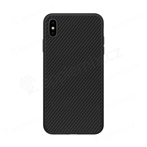 Kryt NILLKIN pro Apple iPhone Xs Max - karbonová textura - černý - plastový