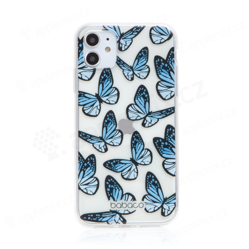 Kryt BABACO pre Apple iPhone 11 - gumový - modrí motýli