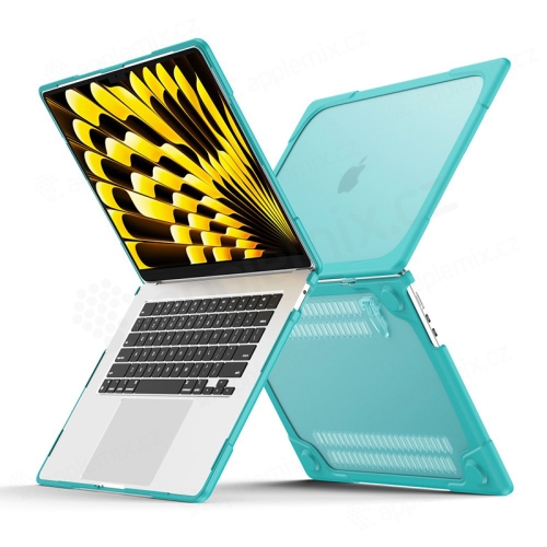 Kryt / puzdro pre Apple MacBook Air 15" (A2941) - plast / guma - odolné - modré
