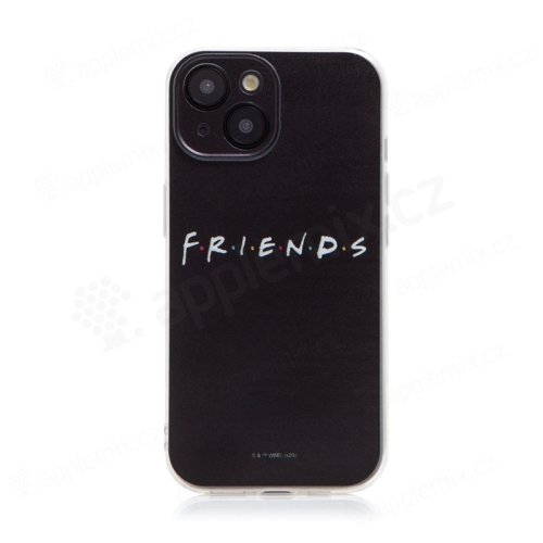 Kryt FRIENDS (Přátelé) pro Apple iPhone 15 - gumový - černý