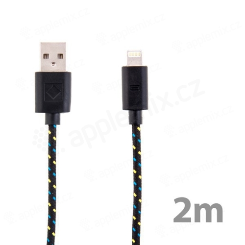 Synchronizačný a nabíjací kábel Lightning pre Apple iPhone / iPad / iPod - Šnúrka na zavesenie - čierny - 2 m