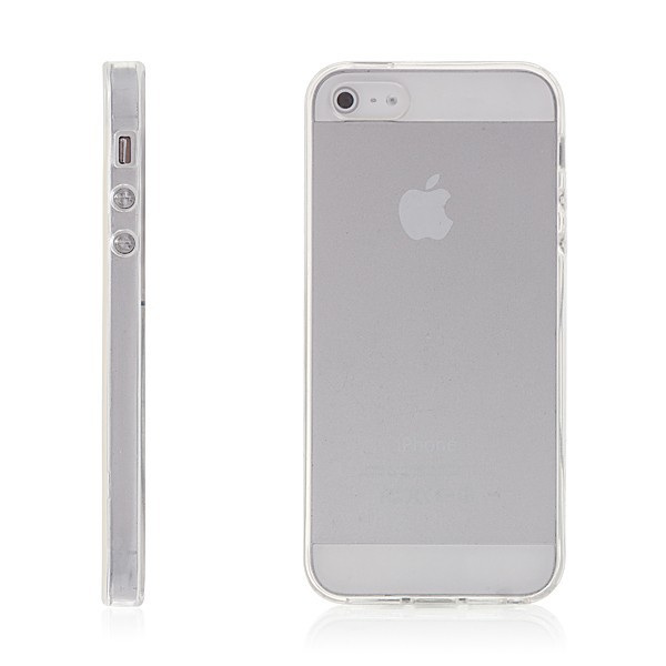 Gumový kryt pro Apple iPhone 5 / 5S / SE - lesklý - průhledný
