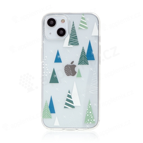 Kryt FORCELL Winter pro Apple iPhone 13 - gumový - zasněžený les