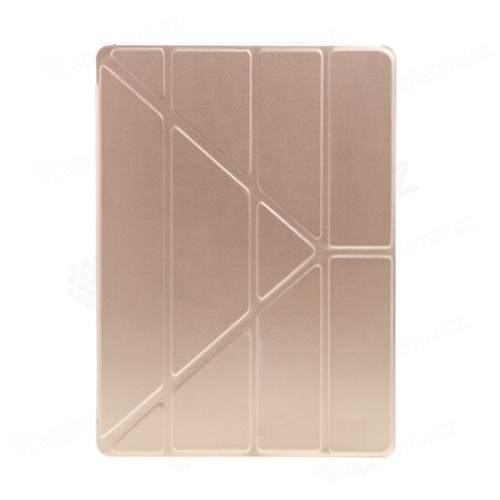 Pouzdro pro Apple iPad 12,9" (2015) / 12,9" (2017) - stojánek - umělá kůže / gumové - zlaté