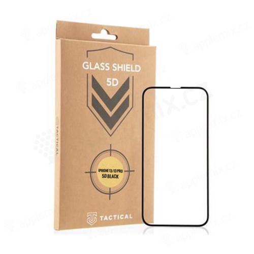 Tvrzené sklo (Tempered Glass) Tactical pro Apple iPhone - černý rámeček - 2,5D