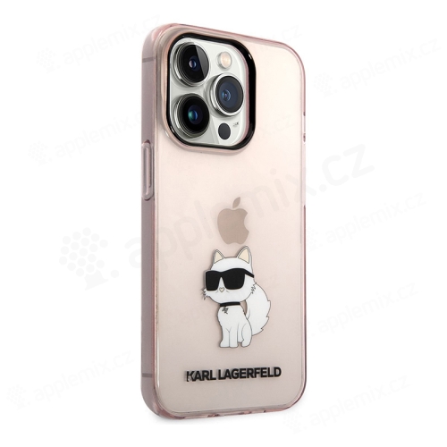 Kryt KARL LAGERFELD Choupette NFT pro Apple iPhone 14 Pro - plastový / gumový - růžový