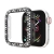 Kryt / šnúrka pre Apple Watch 44 mm Series 4 / 5 / 6 / SE - s kamienkami - plast - čierny