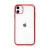 Kryt FORCELL Electro Matt pro Apple iPhone 11 - gumový - průhledný / červený