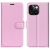 Puzdro pre Apple iPhone 15 Plus - stojan - umelá koža - ružové