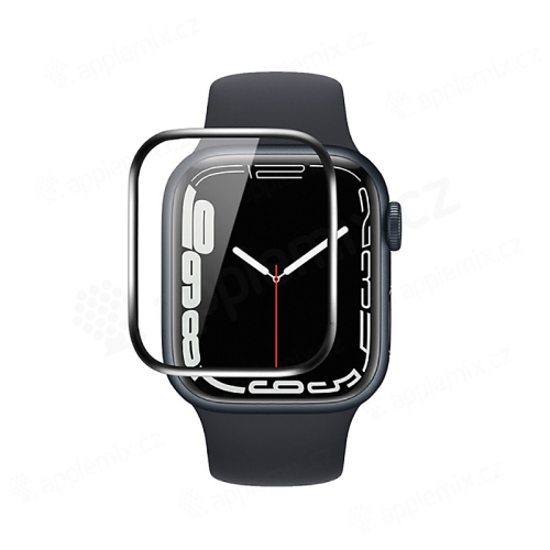 Tvrdené sklo COTEetCI pre Apple Watch 45 mm - 7/8 - 3D edge - čierne/čierne
