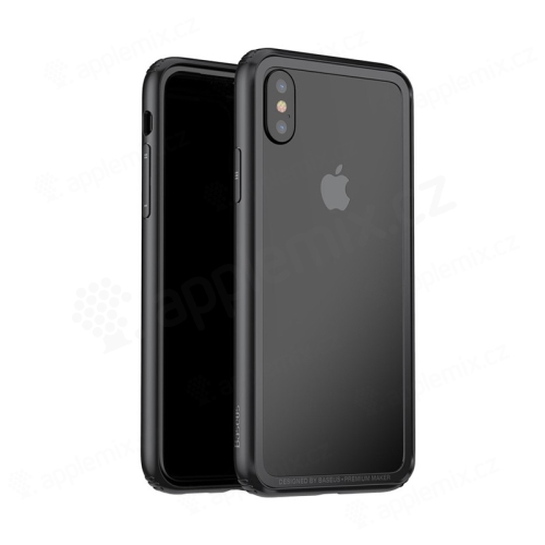 Rámeček / bumper BASEUS pro Apple iPhone X - gumový - černý