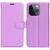 Puzdro pre Apple iPhone 15 Pro - stojan - umelá koža - fialové