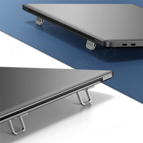 BASEUS podložky / nožičky pre MacBook a iné notebooky - kovové - strieborné