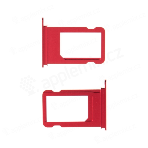 Nano SIM puzdro / šuplík pre Apple iPhone 7 Plus - červené - A+ kvalita