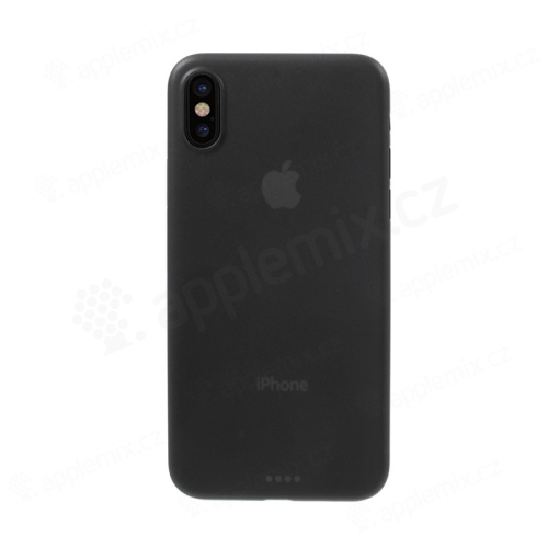 Kryt pre Apple iPhone X - ochrana objektívu - ultratenký - plast - čierny