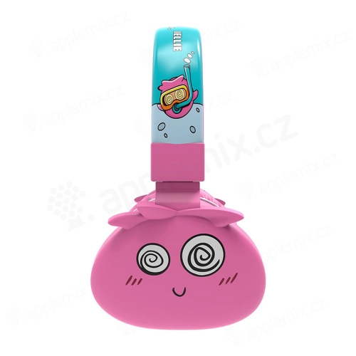 Bezdrátová Bluetooth sluchátka JELLIE MONSTERS - barevné příšerky - Jellie - růžová