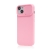 Kryt Slide pro Apple iPhone 15 Plus - krytka fotoaparátu - příjemný na dotek - gumový - růžový