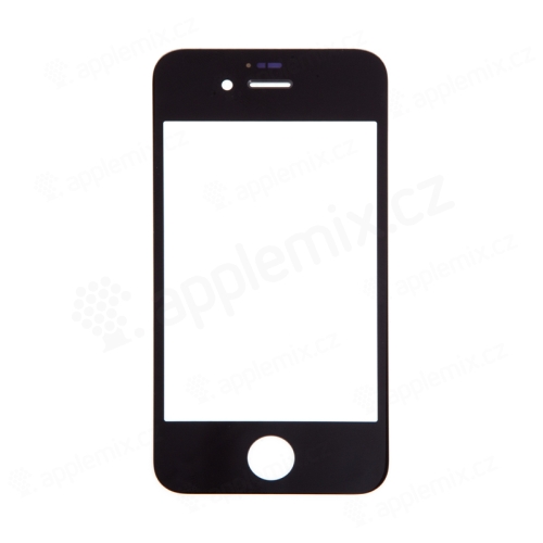 Přední sklo pro Apple iPhone 4S - černý rámeček - kvalita A