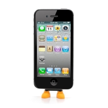Antiprachová záslepka / stojánek 3D botky pro Apple iPhone / iPod touch mající 30-pin konektor - oranžová