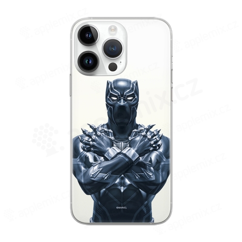 Kryt MARVEL pro Apple iPhone 14 Pro Max - Black Panther - gumový - průhledný