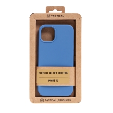 Kryt TACTICAL Velvet Smoothie pro Apple iPhone 13 - příjemný na dotek - silikonový - tmavě modrý