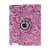 Pouzdro pro Apple iPad 2 / 3 / 4 - 360° otočný stojánek - květiny - fialové