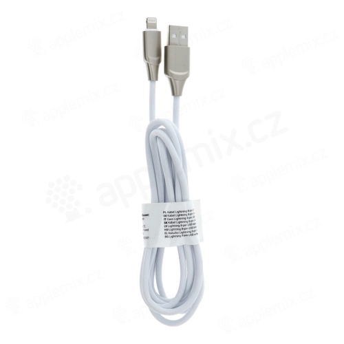 Synchronizačný a nabíjací kábel Lightning pre zariadenia Apple - šnúrka - biely - 2 m