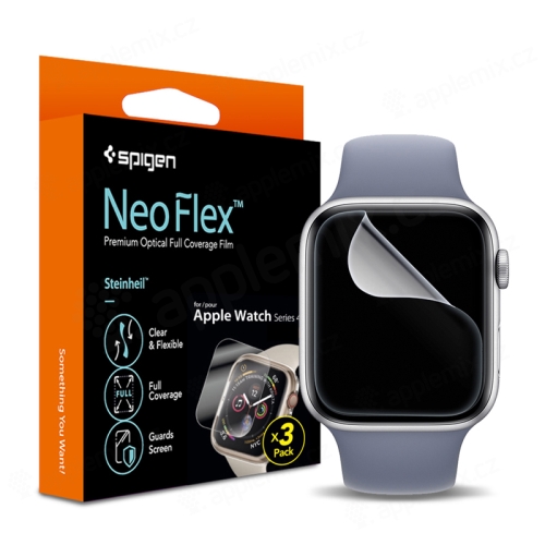 Ochranná fólia SPIGEN Neo Flex pre Apple Watch 41 mm Series 7 / 40 mm Series 4 / 5 / 6 / SE - sada 3 kusov - číra