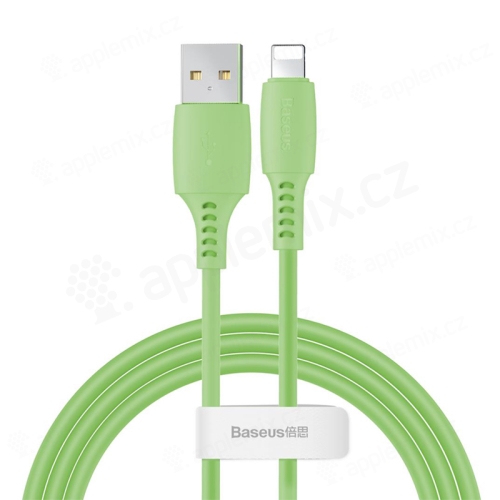 Synchronizačný a nabíjací kábel BASEUS - Lightning pre zariadenia Apple - zelený - 1,2 m
