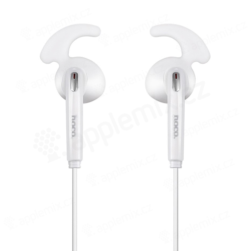 Sportovní sluchátka HOCO M6 s mikrofonem pro Apple iPhone / iPad / iPod a další zařízení - bílé