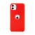 Kryt pro Apple iPhone 11 - gumový - příjemný na dotek - s výřezem pro logo - červený