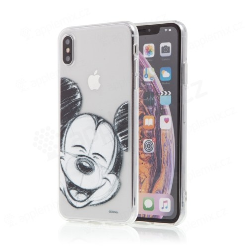 Kryt pre Apple iPhone Xs Max - Mickey - priehľadný - gumový