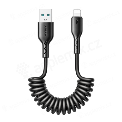 Synchronizační a nabíjecí kabel JOYROOM pro Apple zařízení - Lightning / USB-A - spirálový - černý - 1,5m