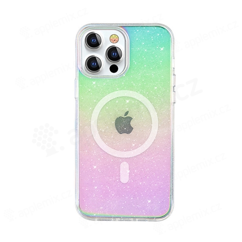 Kryt KINGXBAR PQY pro Apple iPhone 13 Pro - MagSafe kompatibilní - plastový / gumový - duhové odleky