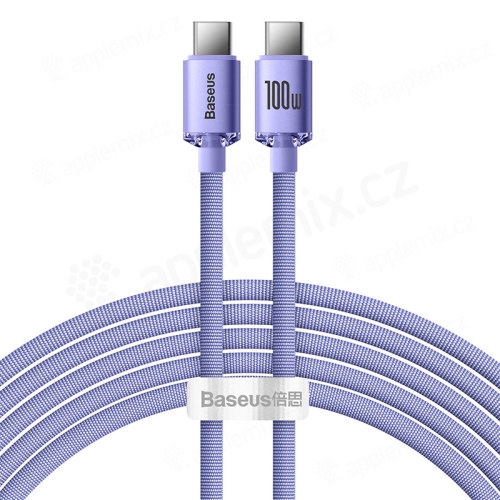 Synchronizačný a nabíjací kábel BASEUS pre Apple iPad / MacBook - USB-C - 2 m - fialový